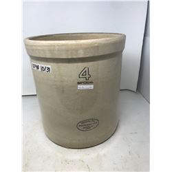 LARGE CROCK, 4 IMPERIAL, MEDALTA POTTERIES LTD, MEDICINE HAT, ALBERTA