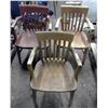 Image 1 : THREE LIGHT COLOURED WOODEN CHAIRS