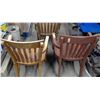 Image 3 : THREE LIGHT COLOURED WOODEN CHAIRS