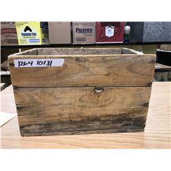 WOODEN BOX 14" X 9 1/2" FOR SHOT GUN SHELLS, CANADIAN INDUSTRIES LTD, MONTREAL CANADA