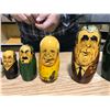 Image 5 : 10 RUSSIAN DOLLS: (YELTSIN, GORBACHEV,BREZHNEV,KHRUSHCHEV,STALIN,LENIN,NICHOLAS II,CATHERINE THE GRE