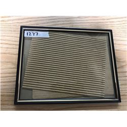 BLACK , GOLD TRIM FRAME. 8 3/4" X 11 1/4"