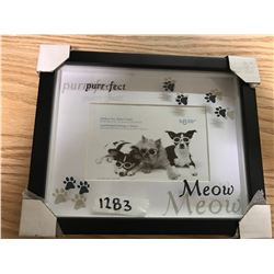 PICTURE FRAME, 9 & 7/8" X 13" TO FIT 4" X 6" PICTURE OF CATS
