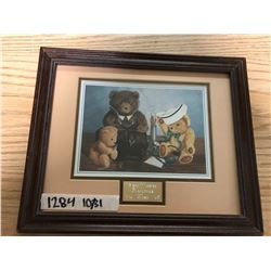 BROWN FRAMED, WITH MATTING, TOY ANIMAL PHOTO. PEDIATRICS (CHILDRENS UNIT), VICTORIA HOSPITAL, 1995 P