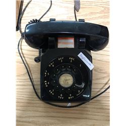 BLACK ROTARY DESK TELEPHONE