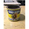 Image 2 : SQUIRREL PEANUT BUTTER YELLOW CAN, NO TOP, SQUIRREL PICTURE, RUSTY INSIDE, HOLE IN BOTTOM, CANADA NU