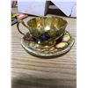 Image 1 : AYNSLEY, ESTABLISHED 1775, CUP & SAUCER, FRUIT DESIGN, GOLD INTERIOR HAS SLIGHT SCRATCH, EGLAND, FIN