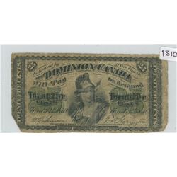 1870 25 CENT SHINPLASTER