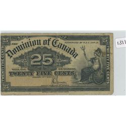 1900 25 CENT SHINPLASTER