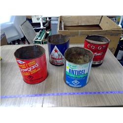 4 ANTI-FREEZE TINS