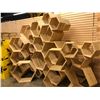Image 1 : LOT OF LARGE WOOD HONEYCOMB DECORATIVE WALL PANELS/CUBBIES, VARIOUS SIZES