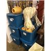 Image 1 : DECOR ITEMS INC. 5 BINS OF ASSORTED WICKER VASES, WHITE HANGING DECORATIONS AND MORE