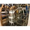 Image 1 : LOT OF 6 METAL AND GLASS SHELF DISPLAY STANDS, 4 & 5 SHELVES
