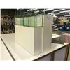 Image 1 : APPROX. 10 WHITE AND GLASS TOP DECORATIVE STANDS