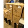Image 1 : 8 BOXES OF 16" BLACK GLASS CYLINDER VASES