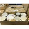 Image 2 : UNDER TABLE LOT OF ASSORTED DECOR ITEMS INC. GLASS VOTIVES, PURPLE VASE FILLER AND MORE