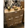 Image 1 : LARGE QUANTITY OF SMALL, MEDIUM AND LARGE SIZE GOLD COLOURED DIMPLED VASES