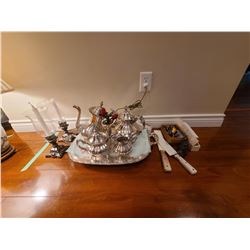 Silver plated tea set