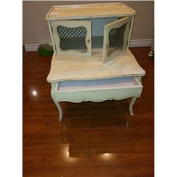 Distressed Painted European Antique End Table