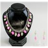 Image 1 : Certified Multi Color Onyx Necklace Earring Set