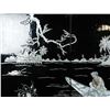 Image 2 : Set of Four Mother Pearl Landscape Black Lacquer