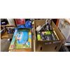 Image 1 : BOX OF SHOWER HEADS AND BOX OF ELECTRONICS AND ESTATE GOODS