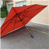 Image 1 : Orange rectangular 10ft patio umbrella