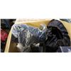 Image 2 : BOX OF SPORT MEDICAL ITEMS, KNEE BRACES, COMPRESSION SOCKS, POSTURE CORRECTOR, ETC