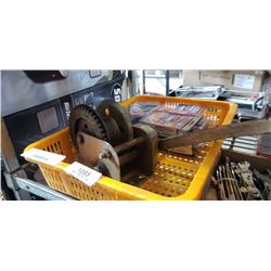 HAND CRANK WINCH AND TAPCON CONCRETE ANCHORS 1/2 X 4 INCH HEX HEAD