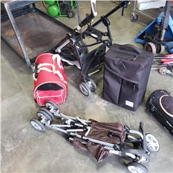 2 Lost Property strollers, pet carry bag and Herschel bag