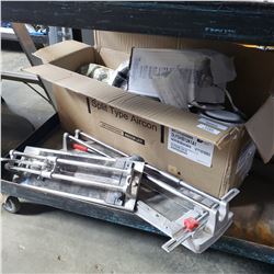 2 tile cutters with box of flexible duct and more