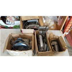 LOT OF VINTAGE POWER TOOLS, JIGSAW, CIRCULAR SAWS, DRILLS