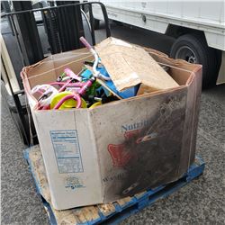 PALLET OF BIKES, KIDS TOYS, ETC
