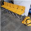 Image 2 : YELLOW FOLDING 6 SEAT KIDS CAMP BENCH