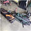 Image 1 : Lost Property golf bags, clubs and cart