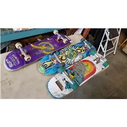 3 SKATEBAORDS