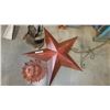 Image 4 : 2 METAL STAR DECORATIONS, CAST SUN, COMPANION SET AND CANDLE STAND