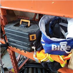 Partial tool set with high vis vest and other tools