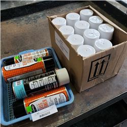 Lot of cold zinc aerosol galvanized spray and glass cleaner