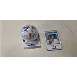 REPLICA SIGNED BASEBALL AND REPLICA GRETZKY CARD