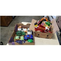 2 boxes of vintage toys