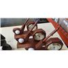 Image 2 : 3 golfball pen desk clocks with 5 golf multitools in case