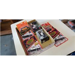 TRAY OF DIE CAST CARS, TEXACO MATCHBOX, NEWRAY, ROAD CHAMPS