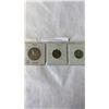 Image 5 : 3 1943 WARTIME USA COINS .900 SILVER 50c PLUS SILVER 5c AND ZINC CENT