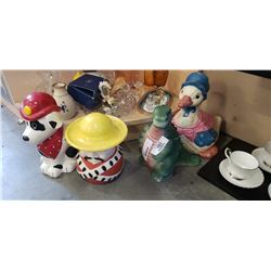 4 figural cookie jars