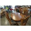 Image 1 : OAK DINING TABLE AND 6 CHAIRS