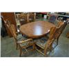 Image 2 : OAK DINING TABLE AND 6 CHAIRS