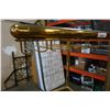 Image 2 : BRASS AND GLASS BAR 5 FOOT WIDE APPROX 79 INCHES TALL