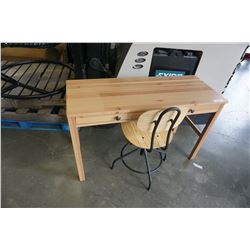 PINE DESK AND CHAIR
