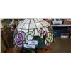Image 2 : TABLE LAMP WITH LEADED GLASS SHADE